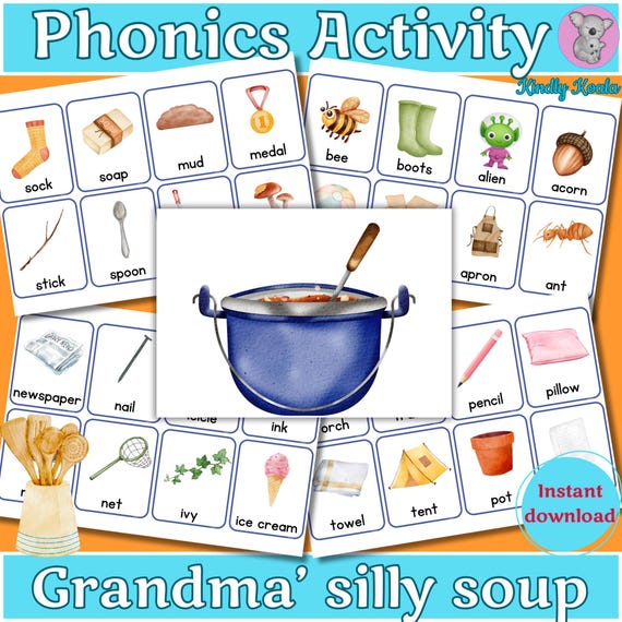 Silly Soup Phonics Game: Beginning Sounds Activity (Digital Download)