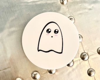 Bashful Shy Scared Cute Ghost Sticker