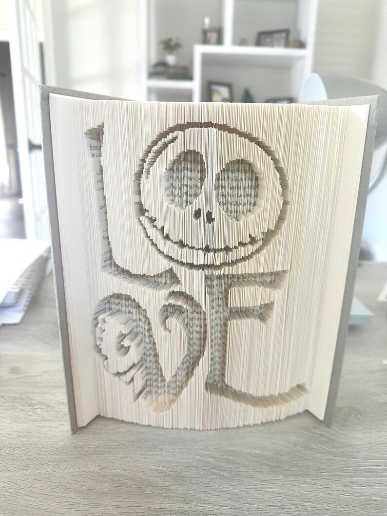 Book Folding Folded Art Jack Skellington Sallie Nightmare Before