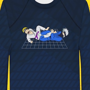Heel Hook BJJ Men&#39;s Rash Guard | Anime BJJ Rash Guard | No Gi Funny Rash Guard