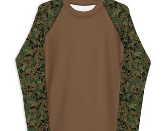USMC BJJ Rash Guard: Marine Frog Top Long Sleeve