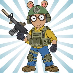 Tactical Arturo Soldier Sticker | Funny 2A Military Sticker