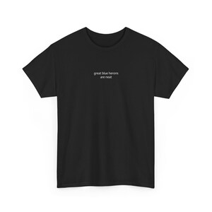 Camiseta de observación de aves con garza azul – Ropa de naturaleza y vida silvestre