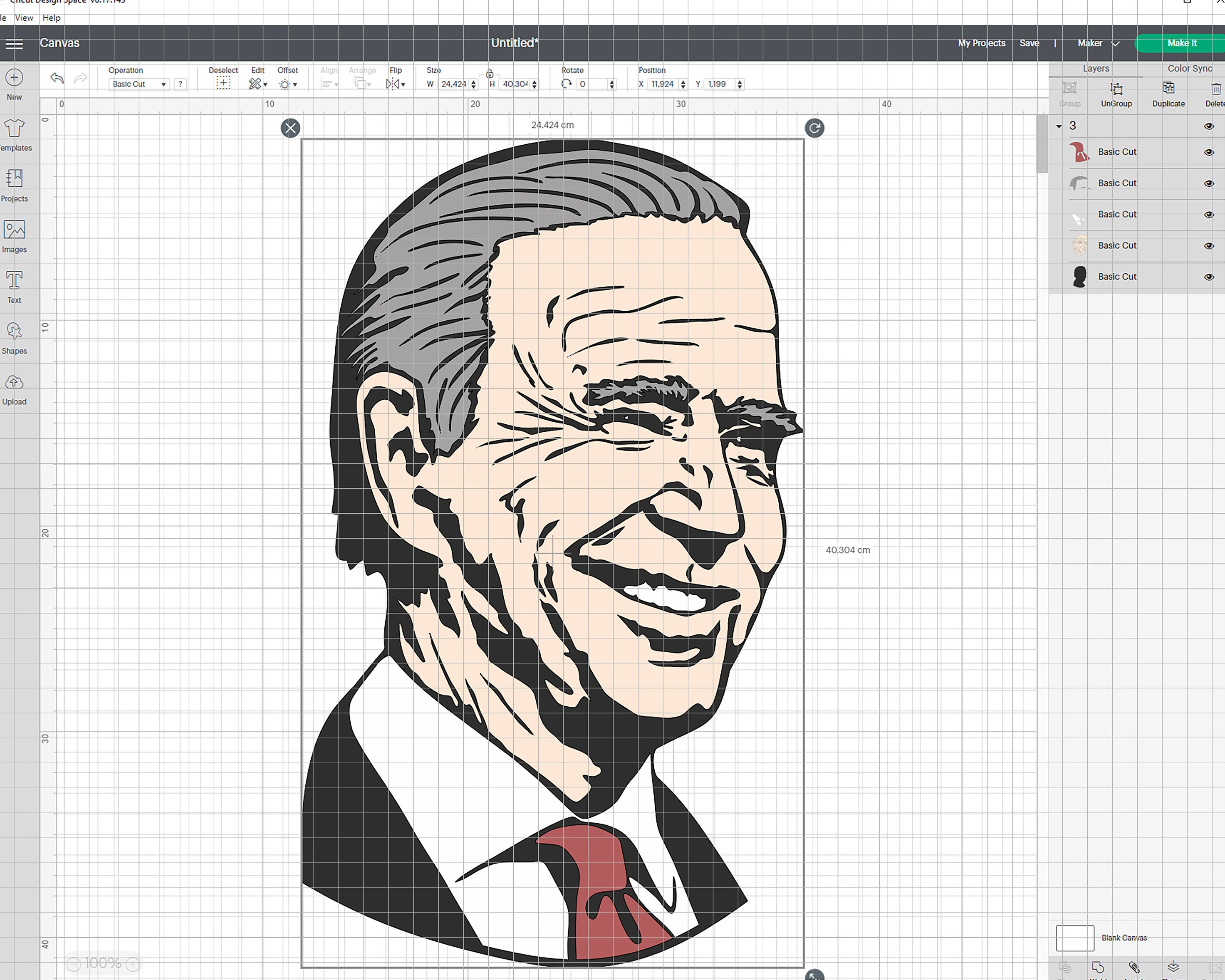 Biden President Portrait SVG PNG Cricut File Layered Cut Design for ...
