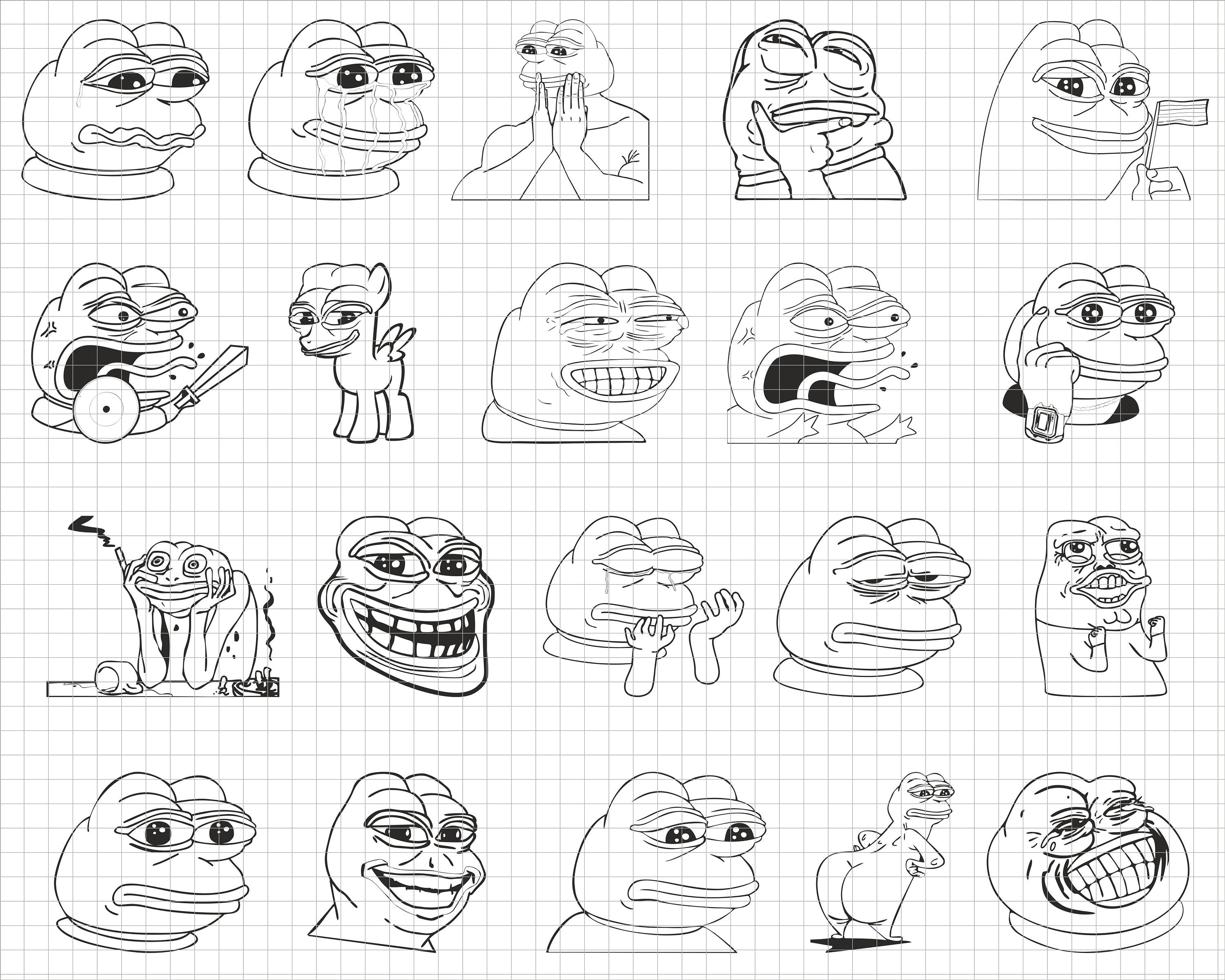 Pepe Frog Meme SVG PNG Cricut File Layered Cut Design for - Etsy Ireland