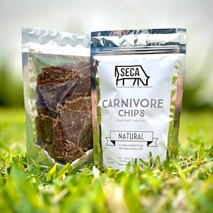 Carnivore Chips - 1 Pack - Dried Beef - No Preservatives - Beef & Salt - Paleo, Keto, Carnivore Friendly.