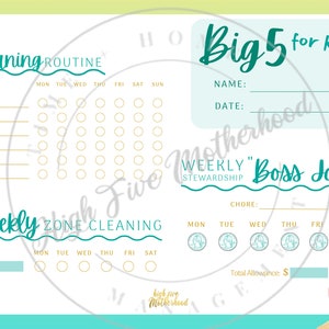 Summer Big 5 Morning Routine for Kids