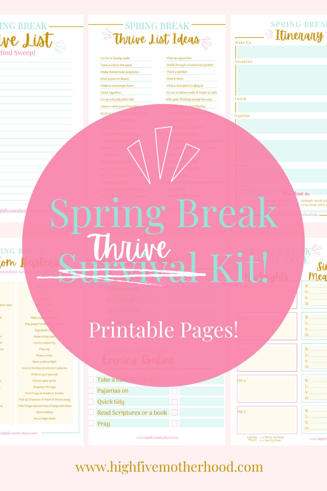 Spring Break Recovery Kit Spring Break Thrive Kit - Etsy