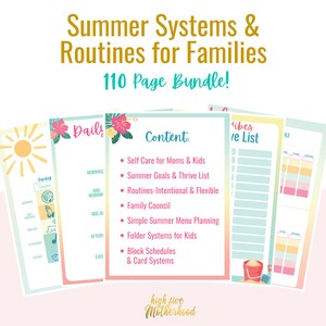 Summer Systems & Routines for Families