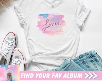 Lover Album Kid's Tee / Letras de TS / Camiseta blanca de manga corta para jóvenes / Eras Tour Outfit / Swiftie Group Gifts / Lover Lyrics / Vintage Tee