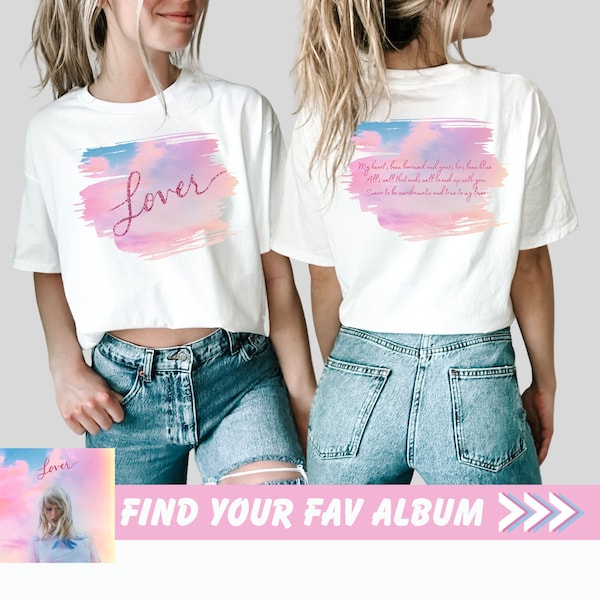 Lover Album Tee | TS Lyrics | White Unisex Jersey Short Sleeve Tee | Eras Tour Outfit | Swiftie Group Gifts | Lover Lyrics