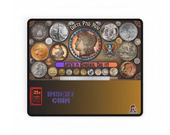 Coin Collector's Desk Mat, Numismatic Reference Guide & Workstation