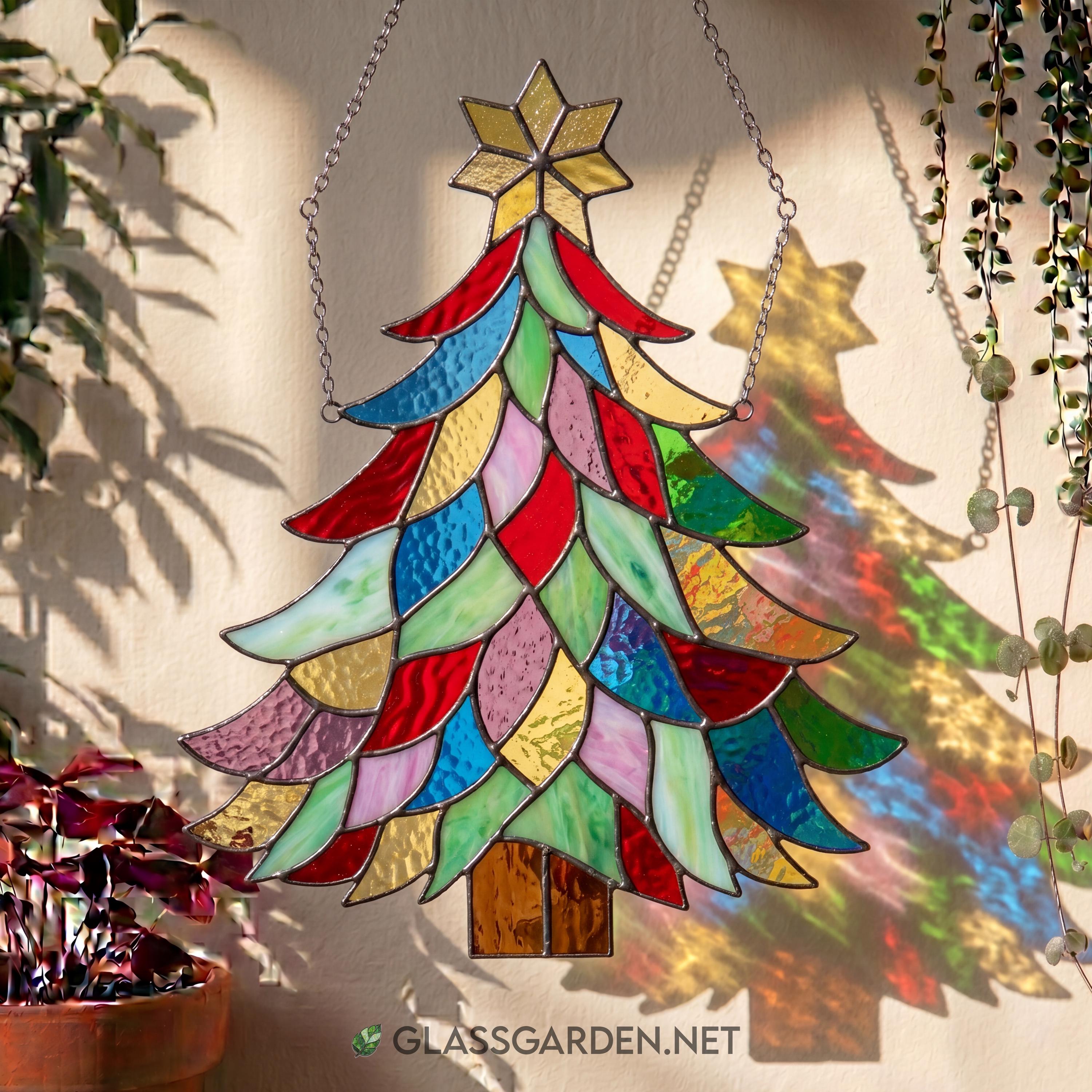 Christmas Tree Stained Glass Pattern – Festive Holiday Tree PDF ...