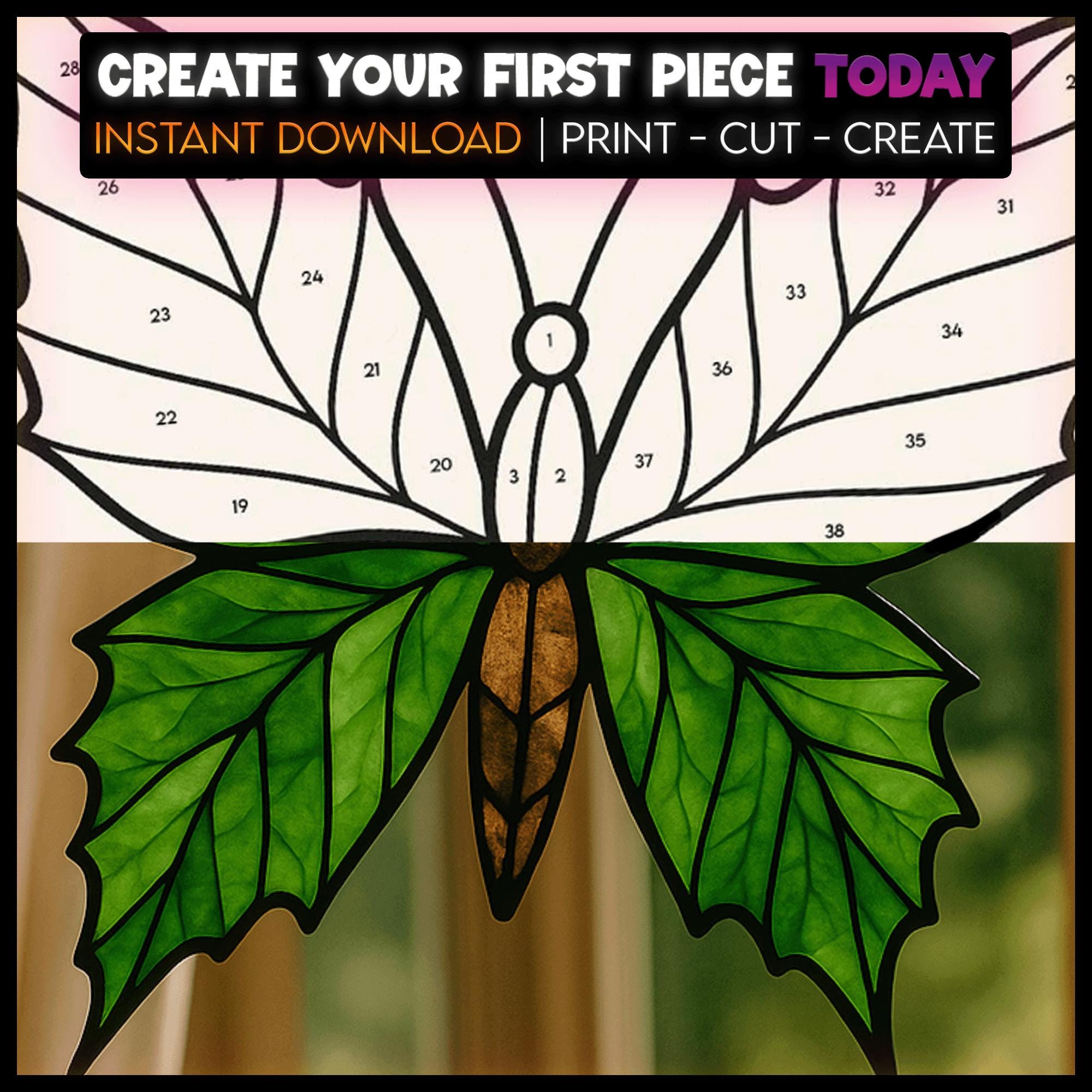 Whale Stained Glass Pattern – Ocean Circle Window Panel Template ...