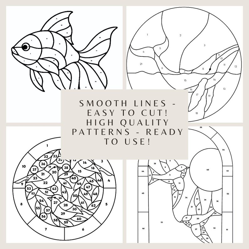 Mirror Template.pdf Floral Mirror Frame Stained Glass Pattern PDF – Printable Panel ...