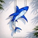 Shark Stained Glass Pattern – Digital PDF Template for Suncatcher or ...