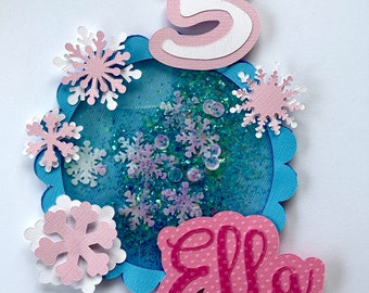 Winter Shaker Cake Topper