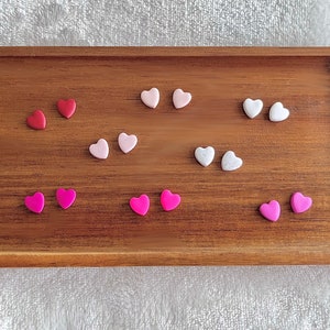 Polymer Clay Earrings | Mini Heart Studs | Cute Heart Earrings | Gifts for Wife | Cute Mini Earrings for Kids and Toddlers