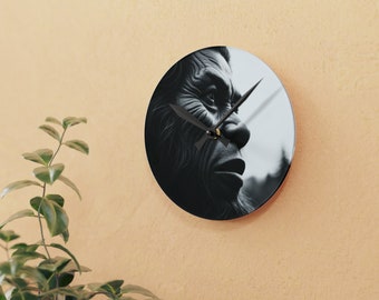 Bigfoot Acrylic Wall Clock