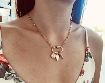 Carabiner Charm Necklace: Adjustable DIY Personalized Jewelry
