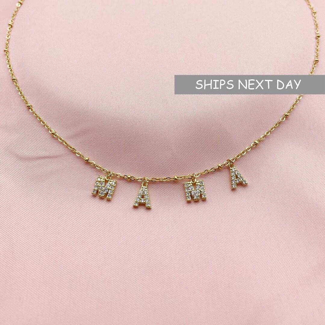 Mom Gift Mama Cubic Zirconia Necklace Mother Necklace