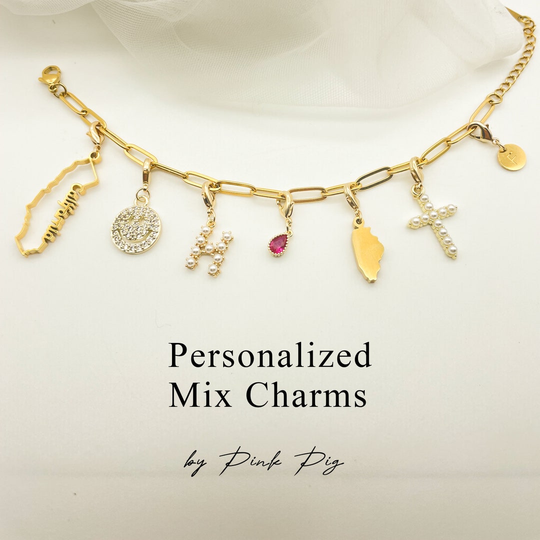 Build Your Own Charm Bracelet: Personalized Custom Charms - Etsy