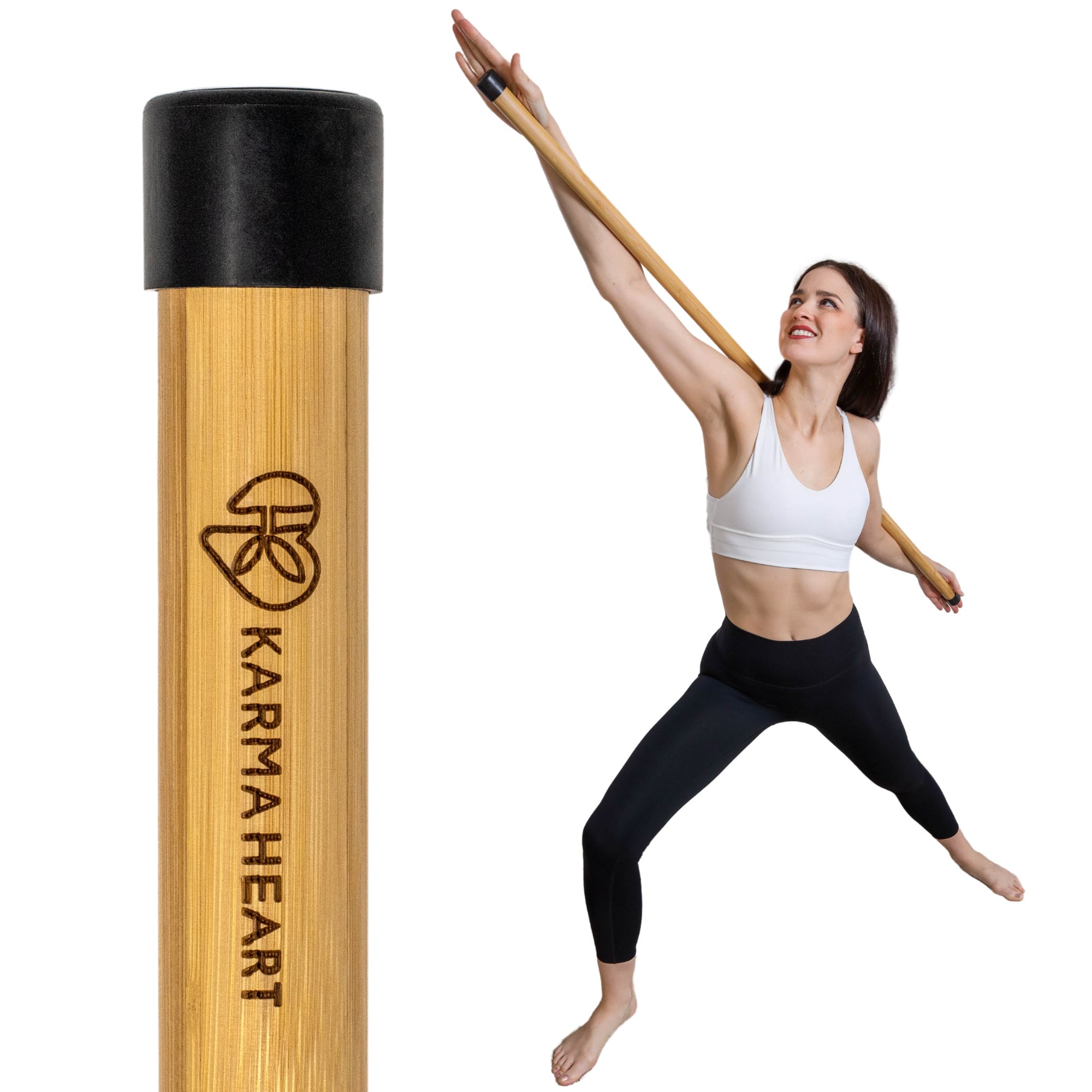 Yoga Stick 5ft Natural Bamboo Mobility Stick for Fitness and Physical  Rehabilitation Versatile Stretching Stick with Durable Rubber Ends -   Portugal