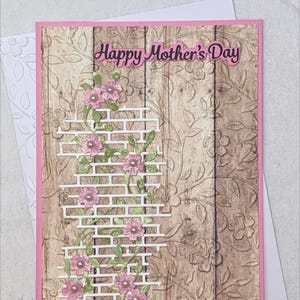 Bonne fête des mères, carte de fête des mères, motif floral en relief, fleurs et perles, fait main pour une maman spéciale, grand-mère, fille, 5 x 7