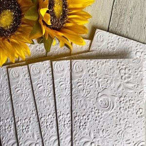 Florale 3D Geprägte Grußkarten, Grußkarten für alle Gelegenheiten, Dankeskarten, 10er-Set, Grußkarten mit geprägten Umschlägen, 5.5x4.25