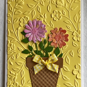 Cartes de correspondance printemps-été, florales pour toutes les occasions, en relief avec des fleurs, cartes de fête des mères, rétablissement, Pâques, fait main, lot de 6, 5,5 x 4,25
