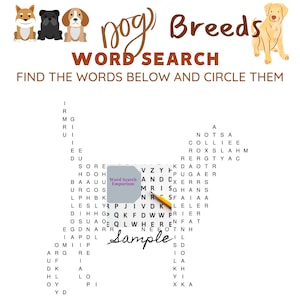 Dog Word Search Puzzle  - Enjoy Hours of Brainteasing Entertainment with Your Furry Friend, Keep Your Animal Enthusiast Mind Sharp