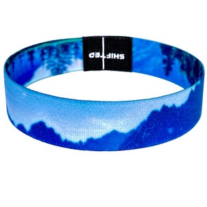 High Altitude Adventure Woven Elastic Reversible Wristband