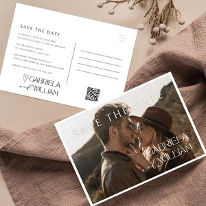 Save The Date Postcard, Save the Date Template With Photo, Wedding Postcard Template, Wedding Save The Dates Templates, Digital Invites