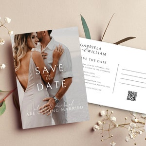 Guarde la postal de fecha, guarde la plantilla de fecha con foto, plantilla de postal de boda, plantillas de guardar las fechas de boda, invitaciones digitales