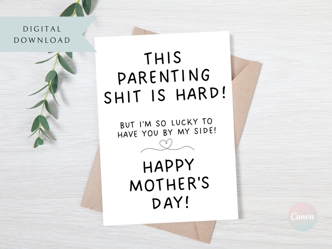 Funny Mother's Day Card Template, Mom's Day Card Printable, Funny Mother's Day Card From Husband ...