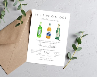 Retirement Invitation, Retirement Party Invitation, Retirement Invitation Download, Retirement Invite for Man, Invitation Retirement, Beer