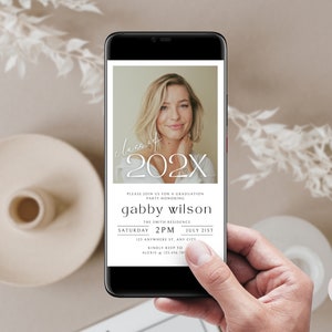Graduation Invitation, Graduation Invitation Digital, Photo Graduation Invitation, Elegant Graduation Invitation, Instant Download Template