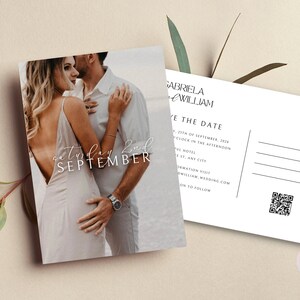 Save The Date Postkarte, Save the Date Vorlage mit Foto, Hochzeit Postkarte Vorlage, Hochzeit Save The Dates Vorlagen, Digitale Einladungen