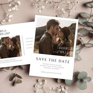 Save The Date Postkarte, Save the Date Vorlage mit Foto, Hochzeit Postkarte Vorlage, Hochzeit Save The Dates Vorlagen, Digitale Einladungen