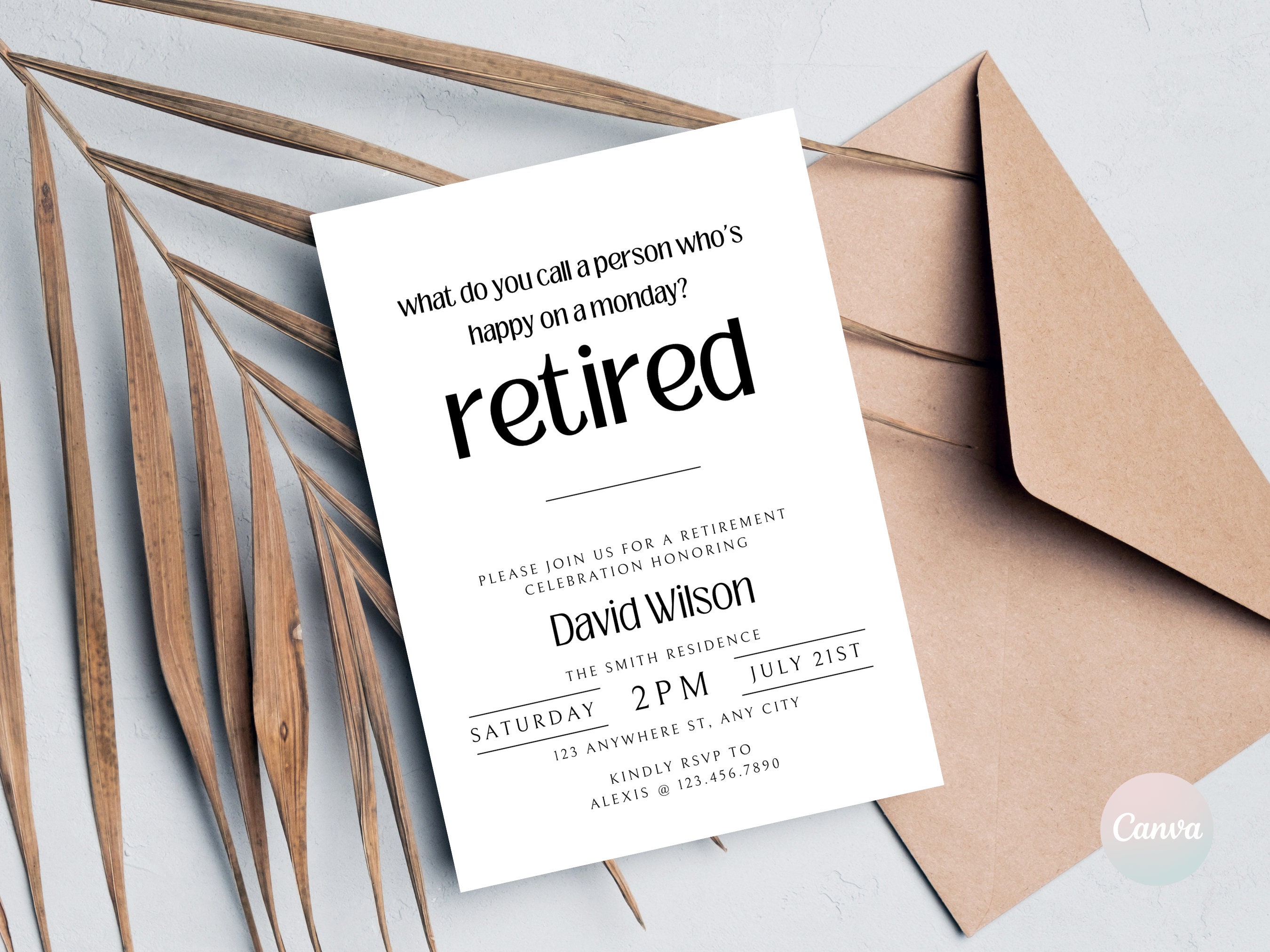 Funny Retirement Invitation, Retirement Party Invitation, Retirement