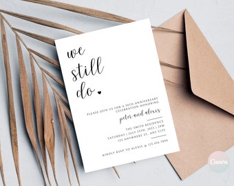 50th Anniversary Invitation, Wedding Anniversary Invitation, Anniversary Party Invitation, Anniversary Invitation Template, Digital Download