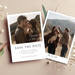 Save the Date Template With Photo, Digital Save the Dates, Wedding Save The Dates Templates, Minimalist Save The Date Template Download,
