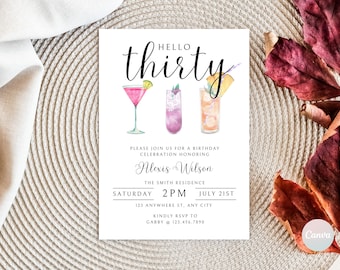 30th Birthday Invitation, 30th Invite Template, 30th Birthday Party, 30th Birthday Card, 30 Birthday Template Digital, Dirty Thirty Invite