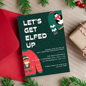 Ugly Christmas Sweater Party Invitation, Ugly Christmas Sweater Invitation, Ugly Sweater Invite, Ugly Sweater Party, Office Christmas Party