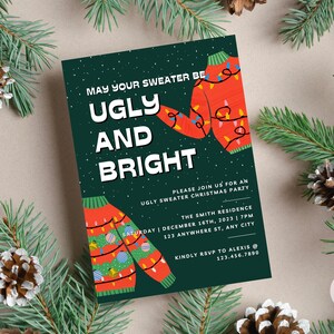 Ugly Christmas Sweater Party Invitation, Ugly Christmas Sweater Invitation, Ugly Sweater Invite, Ugly Sweater Party, Office Christmas Party