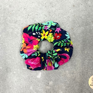 Handmade Hair Scrunchie - Summer Pattern Hair Scrunchie - Hawaiian Hair Scrunchie - Cute Hair Scrunchies - Summer Hair Accessories Scrunchie