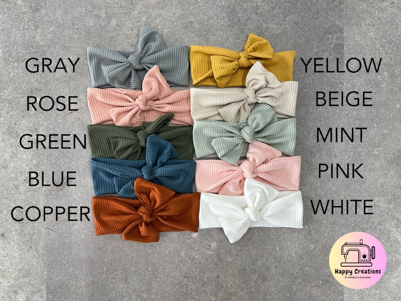 Baby Girls Stretch Headband with Name Wide Baby Headwrap Personalized Embroidered Baby Headband Newborn Bow Baby Take Home Outfit image 3