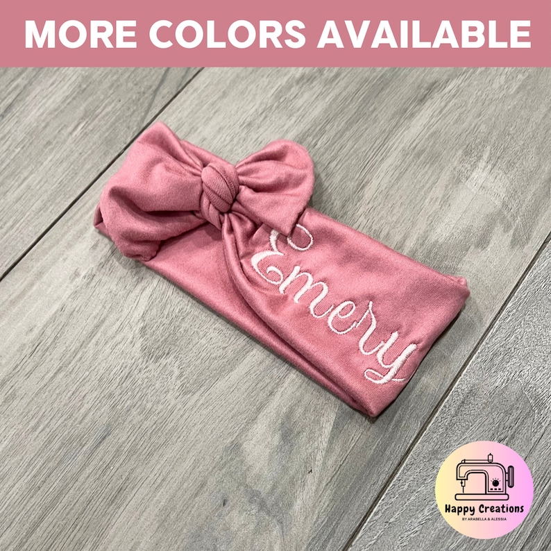 Girls headbands with name embroidered, baby girls headwrap, embroidered headbands, embroidered baby girls headband, new baby gift