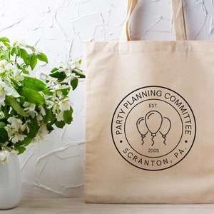 The Office tote bag Party Planning Commitee Tote Bag for office fan gift for her Funny Canvas Dunder Mifflin Tote bag Michael Scott Paper