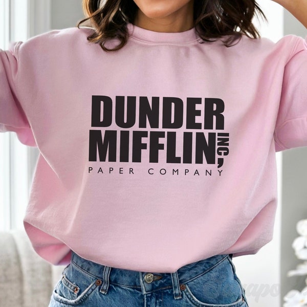 Dunder Mifflin Sweater The Office Crewneck Dunder Mifflin Shirt Funny Gift for Office Fan Michael Scott Dwight Schrute Scranton Sweatshirt